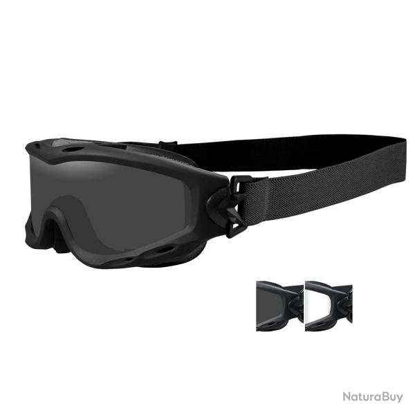 Masque de protection balistique Spear noir �crans fum�/incolore