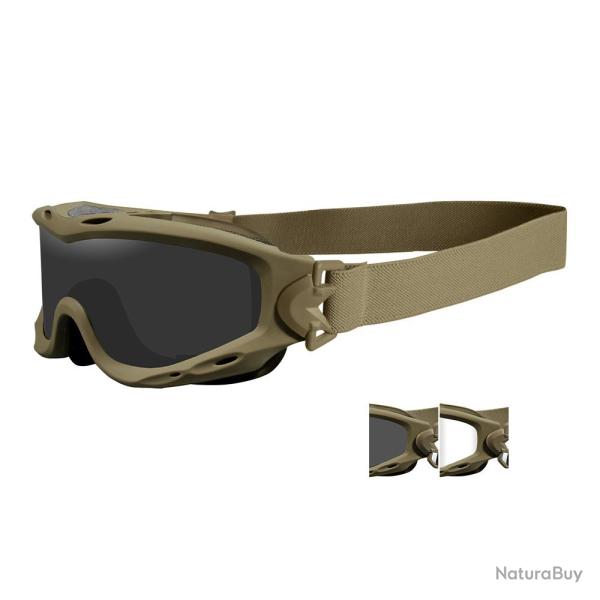 Masque de protection balistique Spear tan �crans fum�/incolore