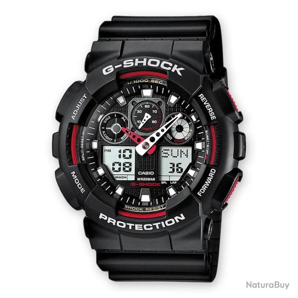 Montre G-Shock Classic GA-100 noir/rouge