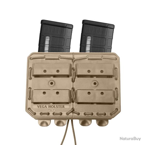 Porte-chargeur double c�te � c�te Bungy 8BL tan pour M4/AR15