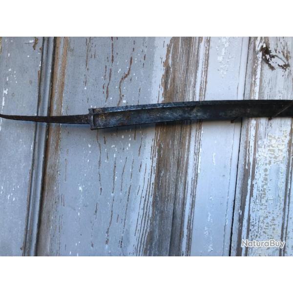 ancienne lame de sabre gravee doree