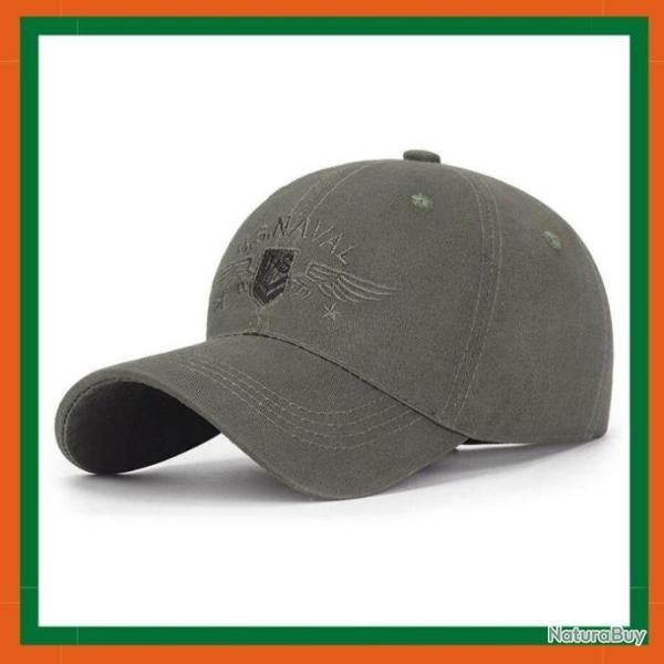 Casquette US NAVAL - Vert arm�e - Coton - Livraison gratuite et rapide