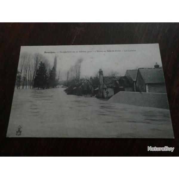 CP  Dpt 18  BOURGES INNONDATION L YEVRE PONT ST PRIVE