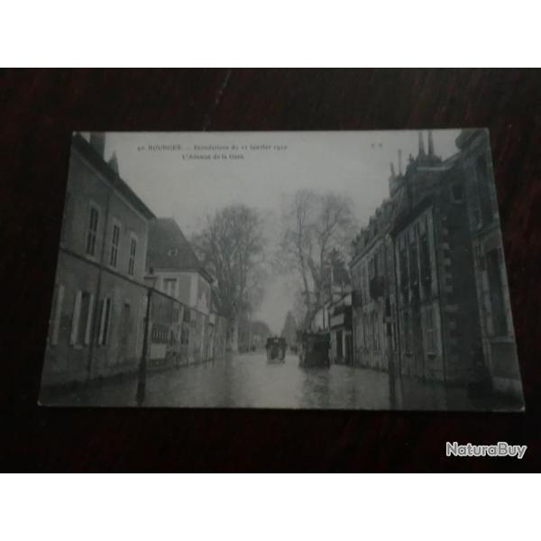 CP  Dpt 18  BOURGES  INNONDATION AV DE LA GARE