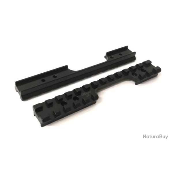 Rail acier RUSAN pour ANSCHUTZ 54 - 0 MOA - Picatinny - entraxe 72mm