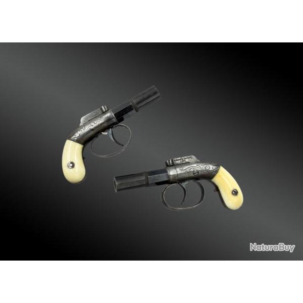 Paire De Pistolets � Percussion Allen & Thurber, Second Mod�le Etats-unis 1845