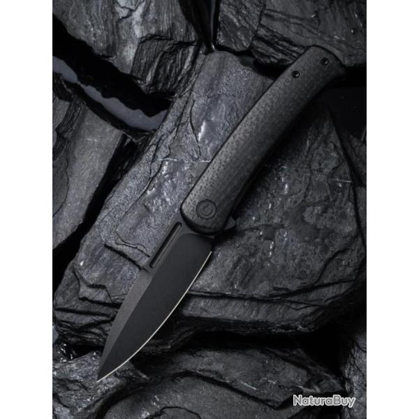 Couteau CIVIVI Cetos Black Lame Acier 14C28N Manche Micarta IKBS Linerlock Clip CIVC21025B2