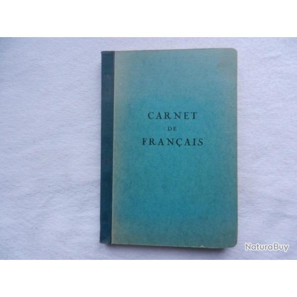ancien carnet de Fran�ais de H.Verdier - 9�me �dition - imprimeries r�unies de Chambery