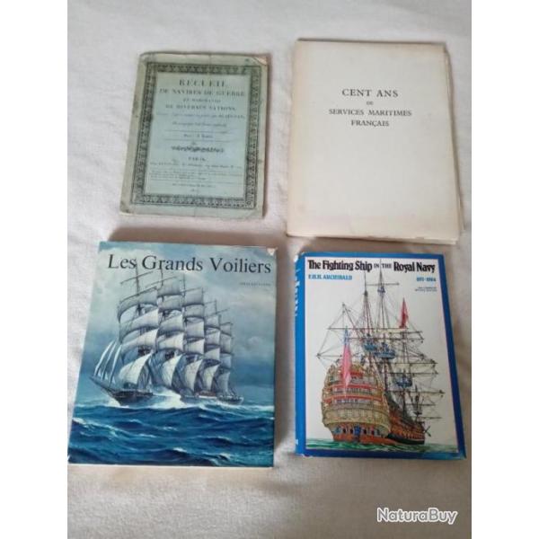 Lot Livre et gravure maritime