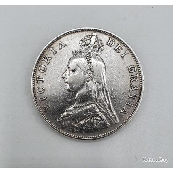 Monnaie :  ROYAUME-UNI Double Florin Victoria buste du jubil� 1889 .