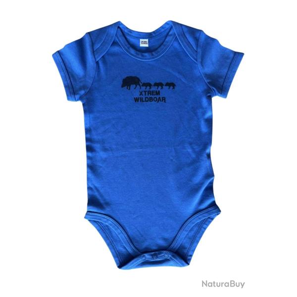 Body b�b� bleu marcassins XTREM WILDBOAR-12-18mois