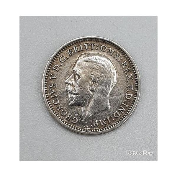 Monnaie : Angleterre  : 3 pence George V (1935).