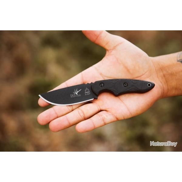 Couteau Tops 3 Pointer Black Lame Acier Carbone 1095 Manche Micarta Etui Kydex Made In USA TP3PR01 -