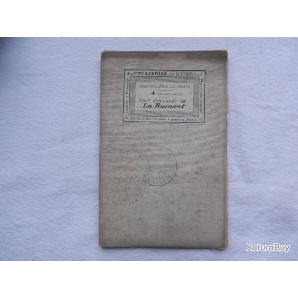 carte d'administration For�t domaniale de la Rumont 54 - service topographique 1881