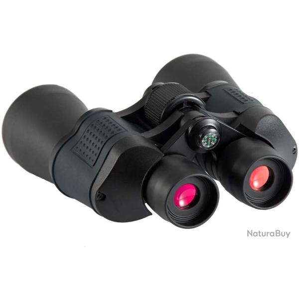 Jumelles pour Adultes 10x50 Compactes Objectif BAK4 Prism FMC �tanches Chasse P�che Randonn�e Sports