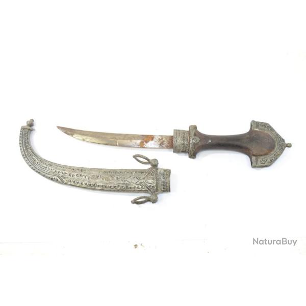 Couteau marocain Afrique du nord manche bois. Maroc Dague collection Arabe Maghreb Turquie turc