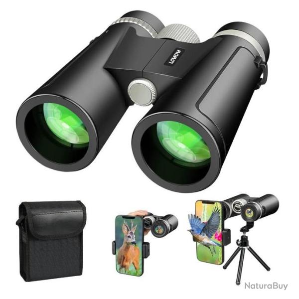 Jumelles 12x42 Compactes Objectif FMC Prism BAK4 tanches Chasse Randonne Pche Sports Observation