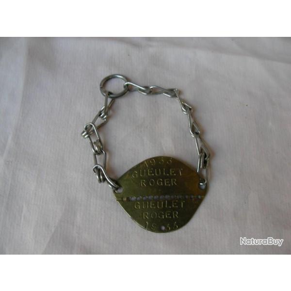 WW2/PREWAR FRANCE PLAQUE D'IDENTIT� MILITAIRE FRANCAISE REGLEMENTAIRE 1933 BUREAU SEINE RARE