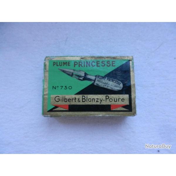 bo�te carton plumes Princesse n� 730 Gilbert & Blanzy-Poure