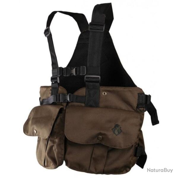 Gilet de chasse harnais Somlys multipoches Marron - Marron