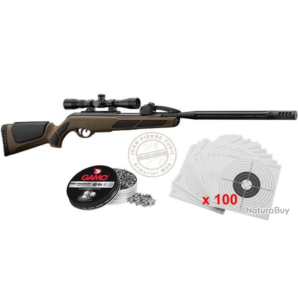 Pack carabine � plombs 4,5 mm GAMO Swarm Maxxim Green (19,9 Joules) - PROMOTION