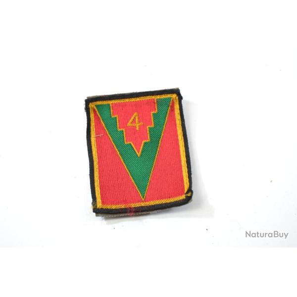 Insigne patch 4e DB 4 division blind�e sur scratch, patch de bras militaire Arm�e Fran�aise