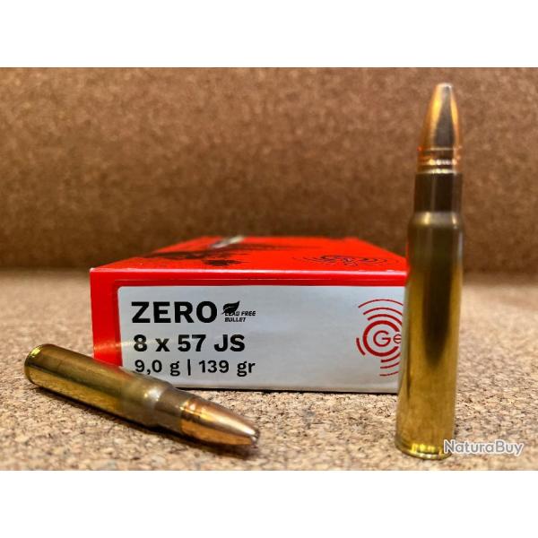 2 BOITES DE 20 CARTOUCHES GECO ZERO CAL. 8 X 57 JS 9gr