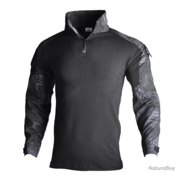Polo camouflage, jusqu'au 8 XL chasse p�che outdoor, coloris BLACK PYTHON....LIVRAISON OFFERTE