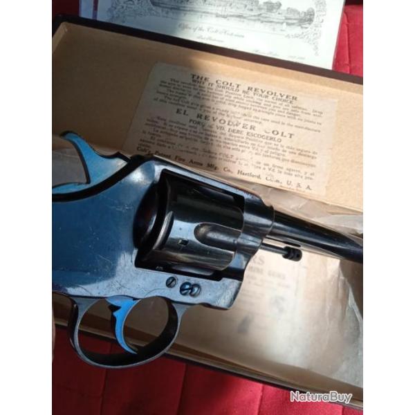 magnifique Colt 1895 . Us Navy en 41 long colt  avec sa bote et sa lettre officielle  de colt.