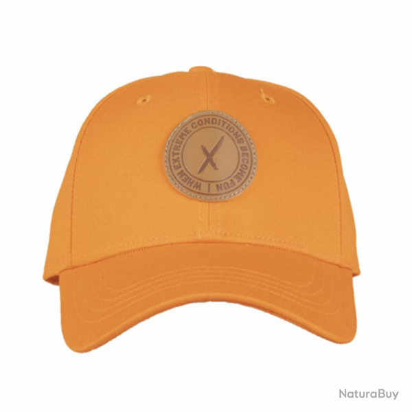 CASQUETTE LOGO CUIR REPO EXTREME ORANGE