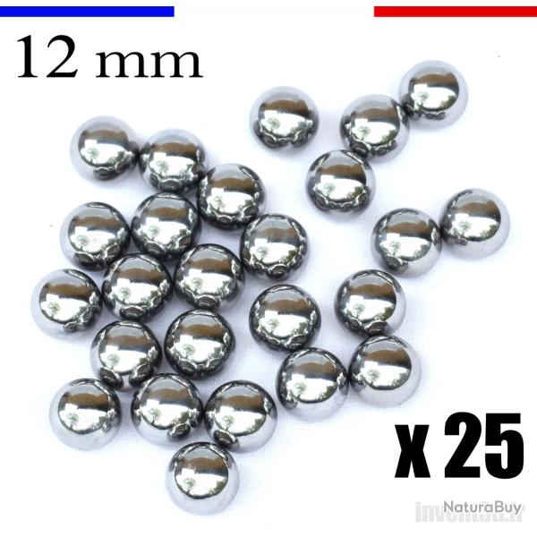 25 billes 12mm Acier - Impact - Exp�dition France - Id�al Lance pierre bricolage et autres