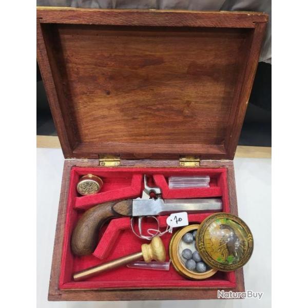 Pistolet de voyage calibre 45 en coffret