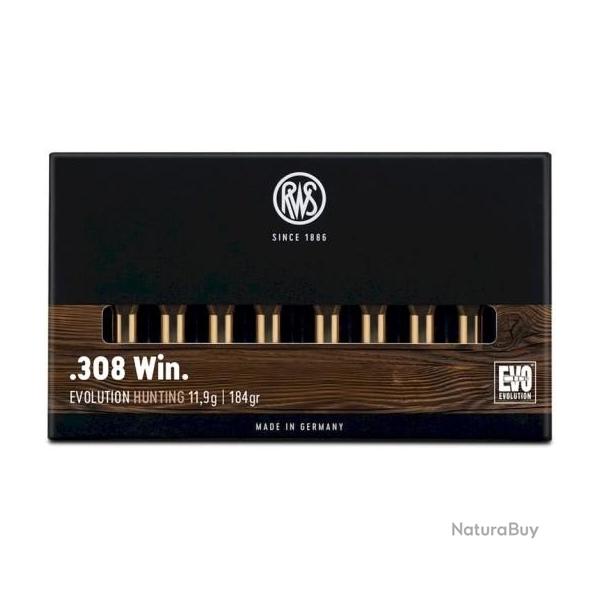 RWS CAL.308WIN EVOLUTION 184GR 11.9G PAR 60