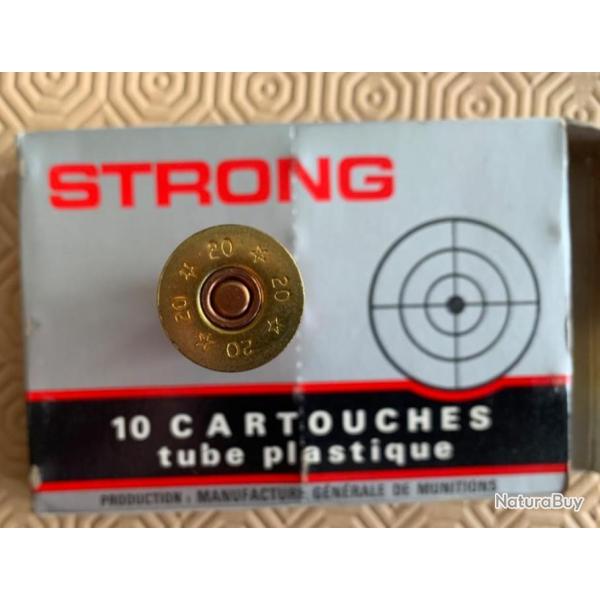 1 bo�te de 10 cartouches STRONG Cal 20 pb7