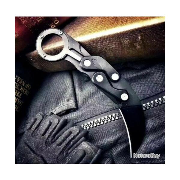couteau pliant griffe KARAMBIT custom tactique combat survie #0012
