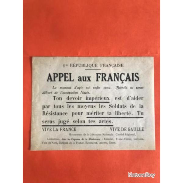 Tract r�sistance originale ww2 ffi