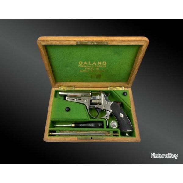 Coffret N�cessaire Revolver Galand, Finition Nickel�e