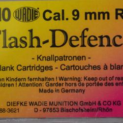 WADIE - CARTOUCHES 9MM/380 FLASH DEFENCE A BLANC X10