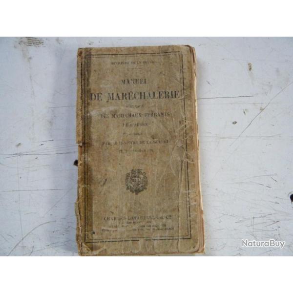 collector  20 euros : manuel de mar�chalerie , a l'usage des mar�chaux ferrants de l'arm�e fran�aise