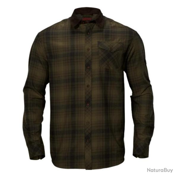 Chemise Driven Hunt flannel Olive Green Harkila