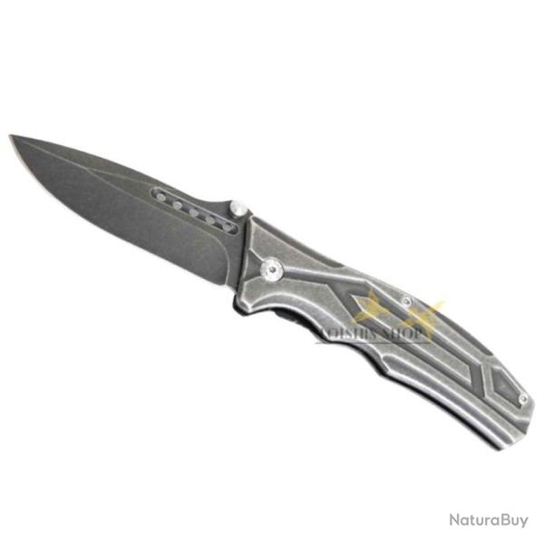 Couteau pliant en acier inoxydable avec clip m�tal