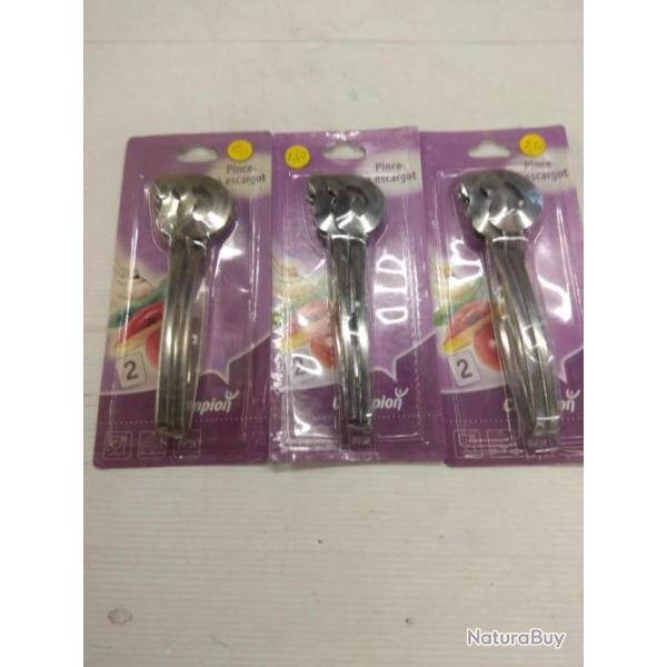 Lot de 6 pinces  escargots
