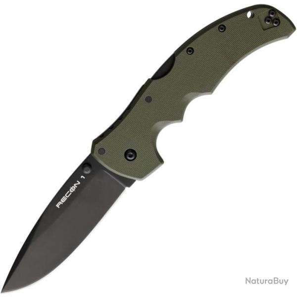 Couteau Cold Steel Recon 1 Od Green Lame Acier CPM S35VN Manche G-10 Tri-Ad Lock CS27BSODBK