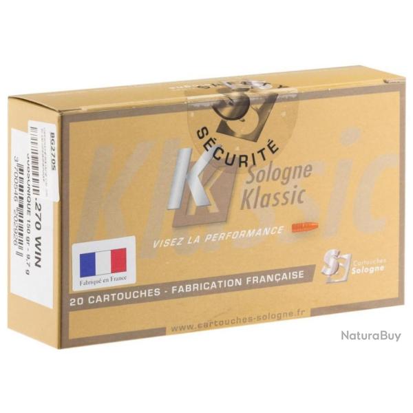 Munitions SOLOGNE klassic subsonique cal.270 win 150gr 9.7g par 20