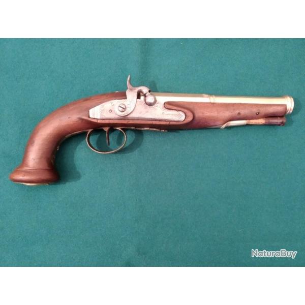Pistolet � percussion de  marine fran�aise vers 1845 (style Louis Philipe)