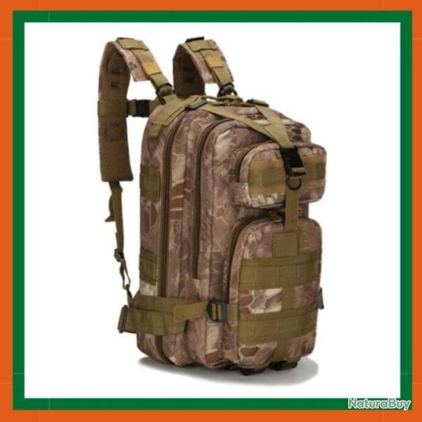 Sac  dos tactique 30L - Python marron - Livraison