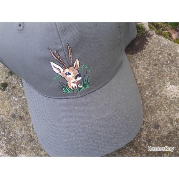 Casquette  broderie Chevreuil.