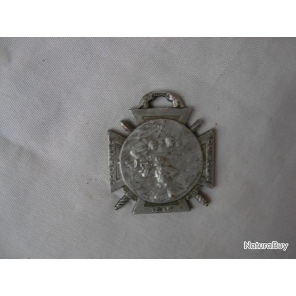 WW1 FRANCE M�DAILLE FRAN�AISE DE JOURN�E DU POILU 25-26 D�CEMBRE 1915