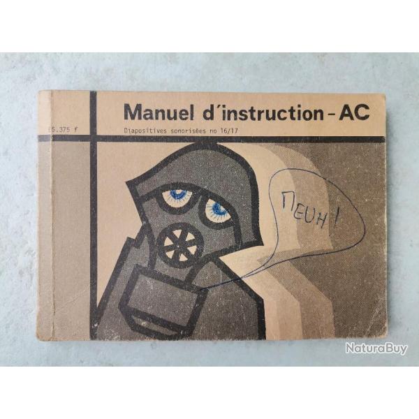 Livret manuel militaire d'instruction AC gaz combat arm�e suisse
