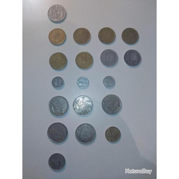 Lot 21 pi�ces espagnoles : de 1945 � 1994.